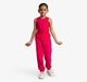 Ed-A-Mamma Girls Cotton Velour Hooded Jacket, T-Shirt And Joggers Co-Ordinate Set - Pink