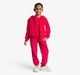Ed-A-Mamma Girls Cotton Velour Hooded Jacket, T-Shirt And Joggers Co-Ordinate Set - Pink