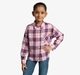 Girls Oversized Checkered Shirt