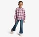 Girls Oversized Checkered Shirt