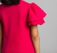 Girls Ribbed T-Shirt With Flutter Sleeves