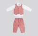 Baby Boys Shirt, Pant Waist Coat & Bow 3 Pc Partywear Set