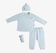 Baby Boys Tshirt, Jogger With Beanie & Toy 4 Pcs Clothing Gift Set