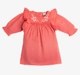 Infant Girls Floral Embroidered Dress With Bloomer