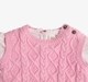 Baby Girls Floral Printed Dress With Flatknit Vest & Bloomer