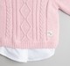 Baby Girls Mock Layer Sweater With Beanie