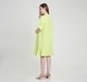 Maternity Dress Short Sleeves Embroidered Green