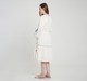 Maternity Dress Long Sleeves Embroidered Off White