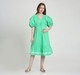 Maternity Dress Short Sleeves Embroidered Green