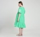 Maternity Dress Short Sleeves Embroidered Green
