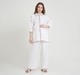 Maternity Clothing Sets 3/4 Sleeves Embroidered White