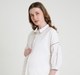 Maternity Clothing Sets 3/4 Sleeves Embroidered White