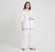 Maternity Clothing Sets 3/4 Sleeves Embroidered White