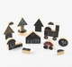 Ed-a-Mamma Imagination Play - Wooden Slate Blocks (25 Pcs)