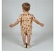 Boys Printed Shirt & Shorts Clothing Set Rust