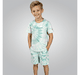 Boys printed t-shirt & shorts clothing sets Mint