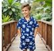 Boys Printed Set Cambric Navy