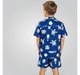 Boys Printed Set Cambric Navy