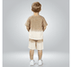 Boys printed t-shirt & shorts clothing sets Beige