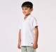 Boys' Textured White Short-Sleeve Cuban Collar Shirt