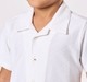 Boys' Textured White Short-Sleeve Cuban Collar Shirt