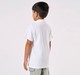 Boys' Textured White Short-Sleeve Cuban Collar Shirt