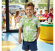 Boys printed short sleeves shirts Green
