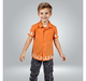 Boys embroidered short sleeves shirts Orange