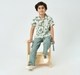 Boys half sleeves shirt Olive