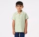 Boys' Sage Green Textured Cuban Collar Shirt