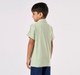 Boys' Sage Green Textured Cuban Collar Shirt