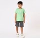 Boys' Comfort-Fit Elastic Waist Denim Shorts – Black