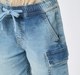 Boys pull up indigo denim shorts  Blue