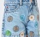 Girl  Embroidered Shorts mid blue