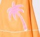 Girls Embroidered Short Sleeves Dress Orange