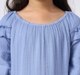 Girls Embroidered Long Sleeves Dress Blue