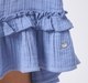 Girls Embroidered Long Sleeves Dress Blue