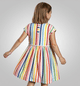 Girls Stripe Dress With Drawcord Multicolor