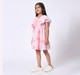 Girls Floral Embroidered Dress Pink