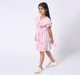 Girls Floral Embroidered Dress Pink