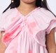 Girls Floral Embroidered Dress Pink