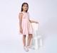 Girls striped short sleeves dress Multicolor