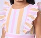 Girls striped short sleeves dress Multicolor