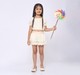 Girl  Embroidered Clothing Sets off-white