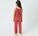 Girl  Solid Clothing Sets red