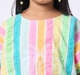 Girl  Striped Clothing Sets multicolour