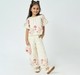 Girl  Embroidered Clothing Sets off-white