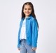 Girl  Solid Tops white+ blue