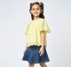 Girl  Embroidered Tops yellow