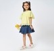 Girl  Embroidered Tops yellow